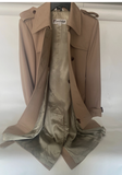 VINTAGE PIERRE CARDIN WOOL GABARDINE TRENCH COAT DESIGNER