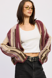 NWT VINTAGE STRIPE CABLE KNIT CARDIGAN