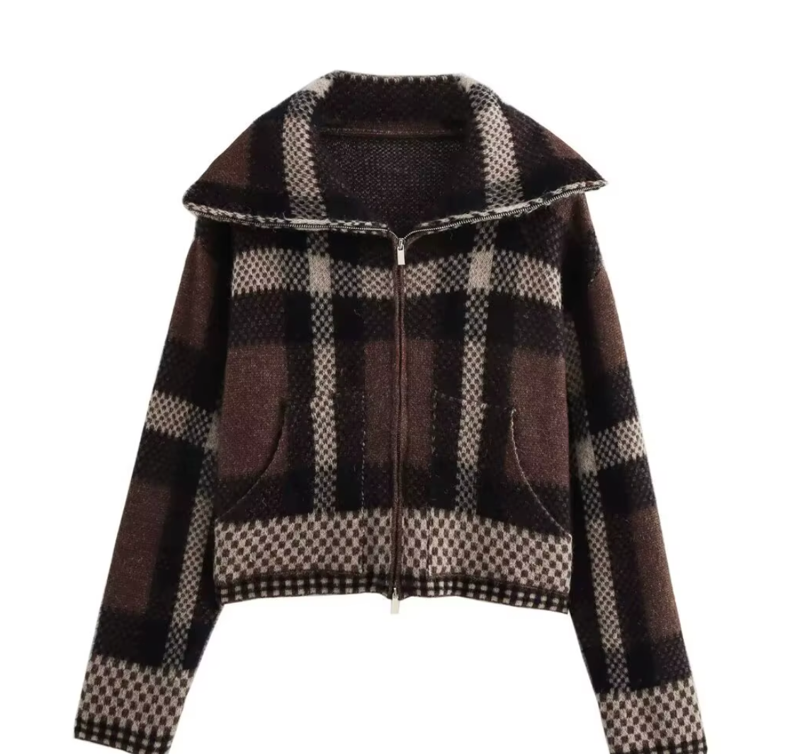 SOFTEST PLAID BOMBER JACKET
