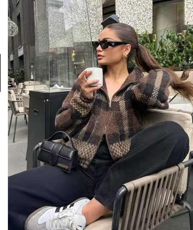 SOFTEST PLAID BOMBER JACKET