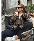 SOFTEST PLAID BOMBER JACKET