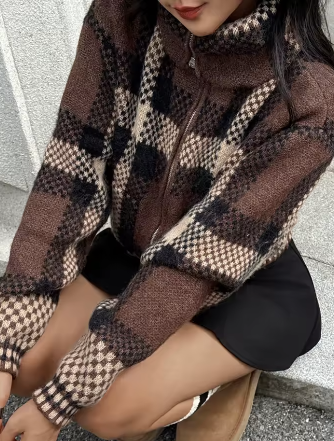 SOFTEST PLAID BOMBER JACKET