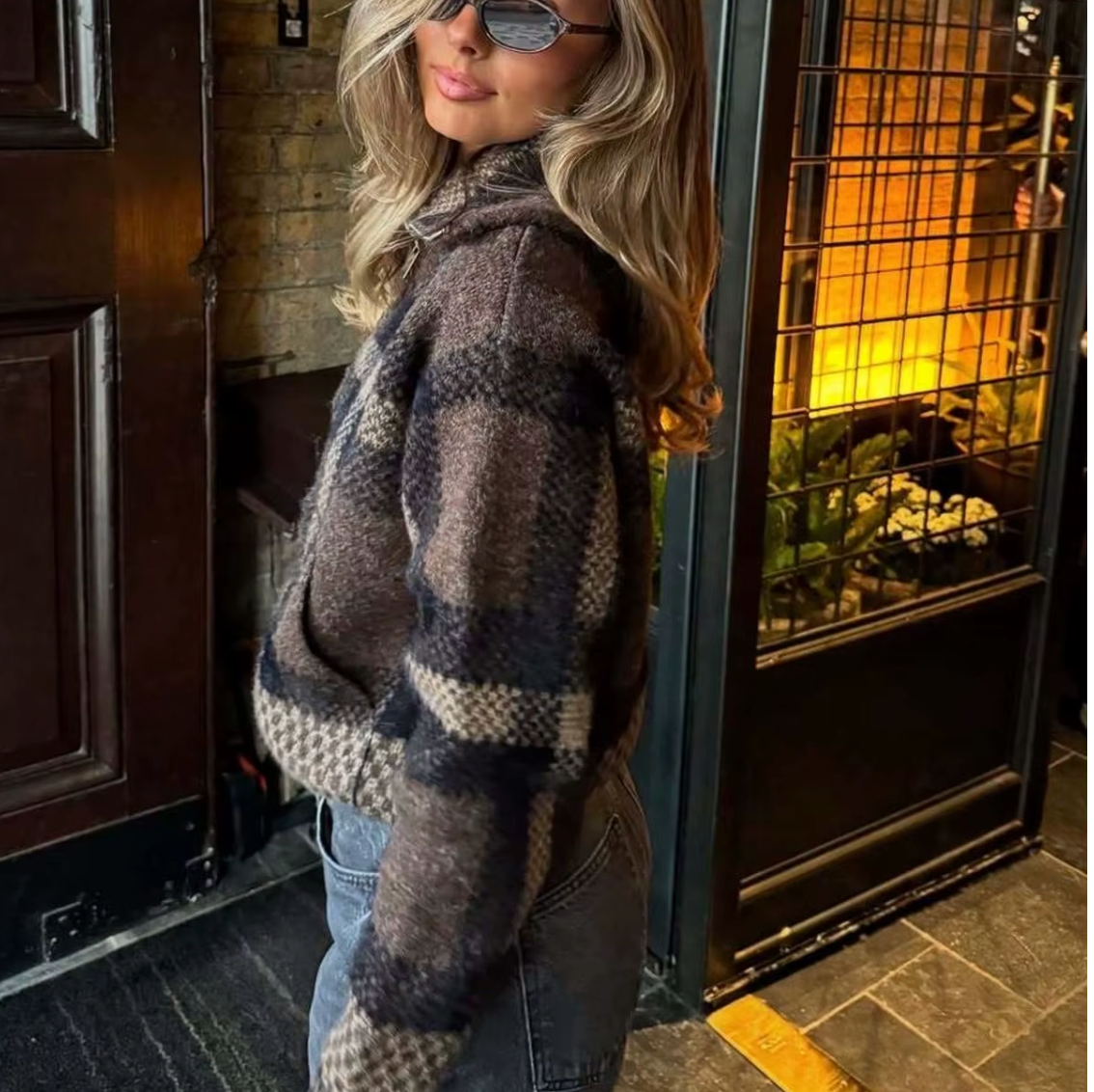 SOFTEST PLAID BOMBER JACKET