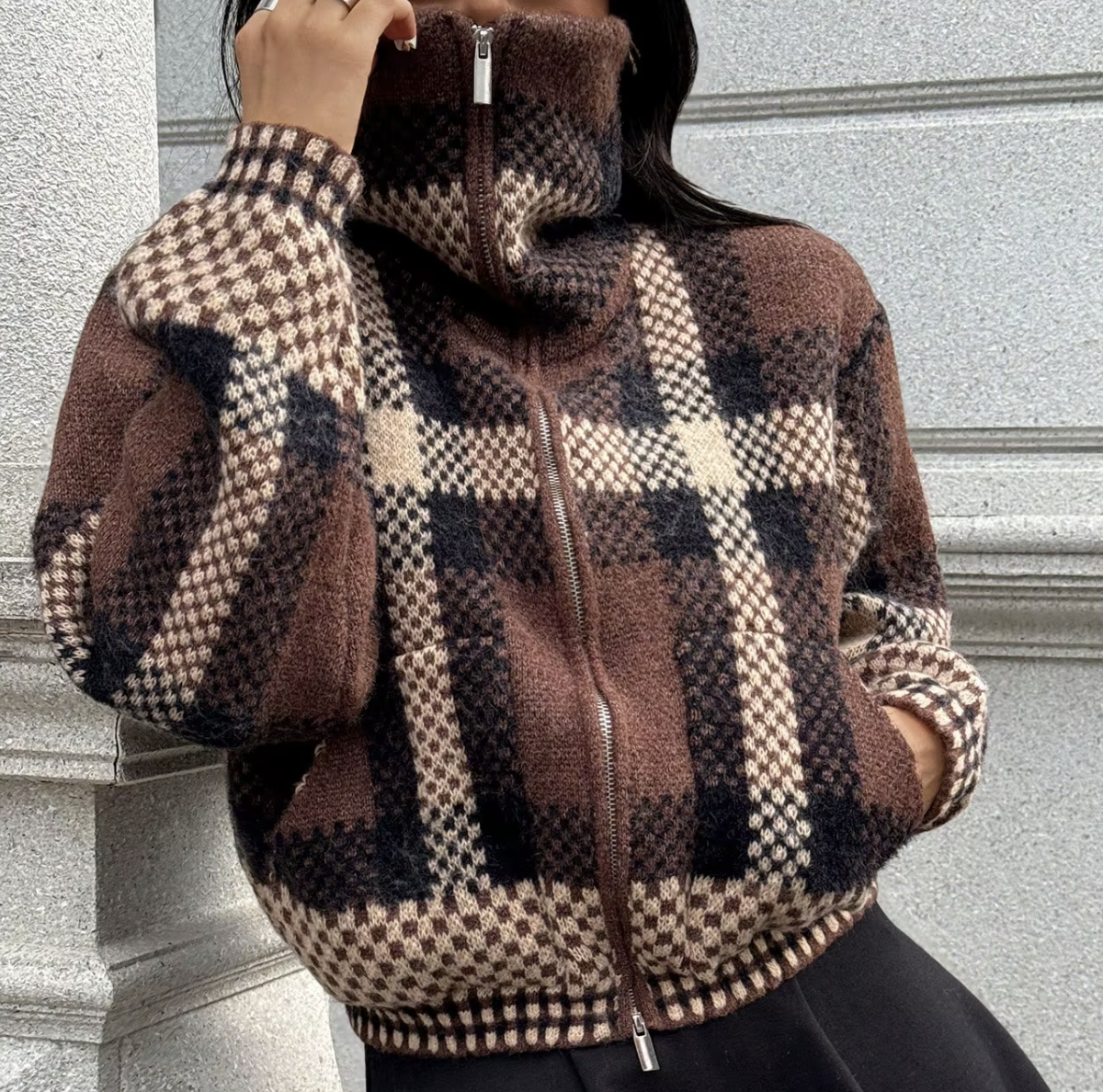 SOFTEST PLAID BOMBER JACKET