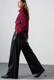 Wine Burgandy Waist Crop Jacket (Color Option)