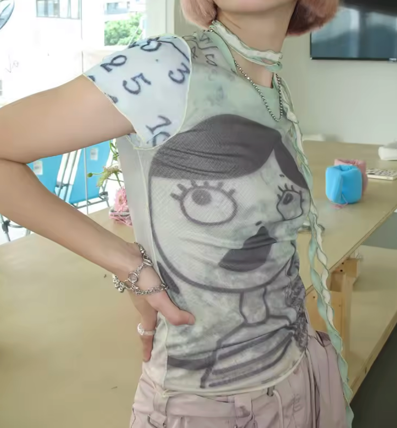 Y2k Graphic Short Sleeve Tshirt