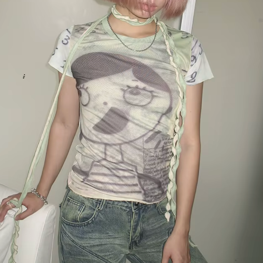 Y2k Graphic Short Sleeve Tshirt