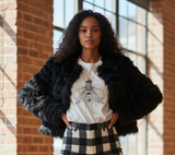 SOFTEST BLACK FAUX FUR JACKET Deadstock