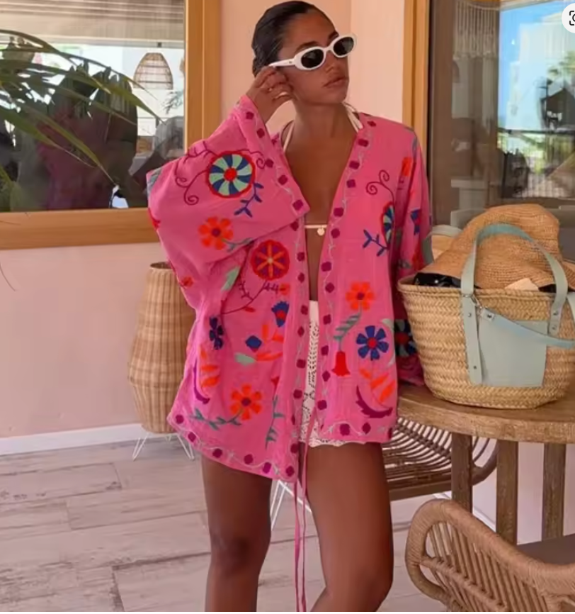 Fabulous Embroidered Beach Party Jacket