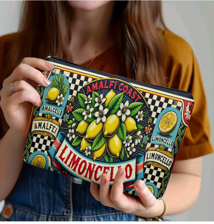 Amalfi Coast Lemonade LIMONCELLO Zip COSMETIC BAG