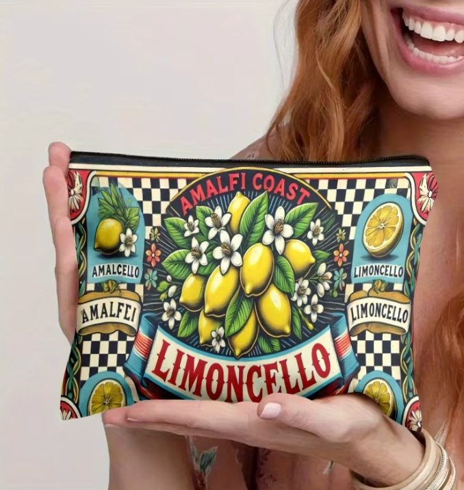 Amalfi Coast Lemonade LIMONCELLO Zip COSMETIC BAG