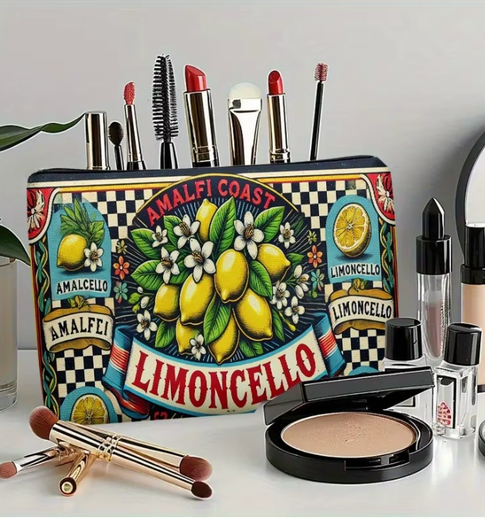 Amalfi Coast Lemonade LIMONCELLO Zip COSMETIC BAG