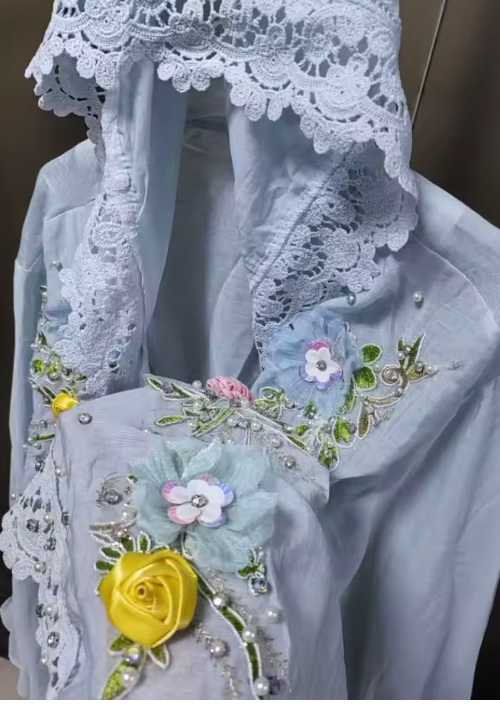 ROBIN EGG BLUE 3D Embroidered Summer Beach Hoodie