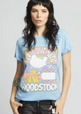 Robin Egg Blue WOODSTOCK Recycled Karma Mineral Wash Tee