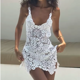 WHITE BEACH BOHO KNITTED CROCHET COVER UP Drops April 14th