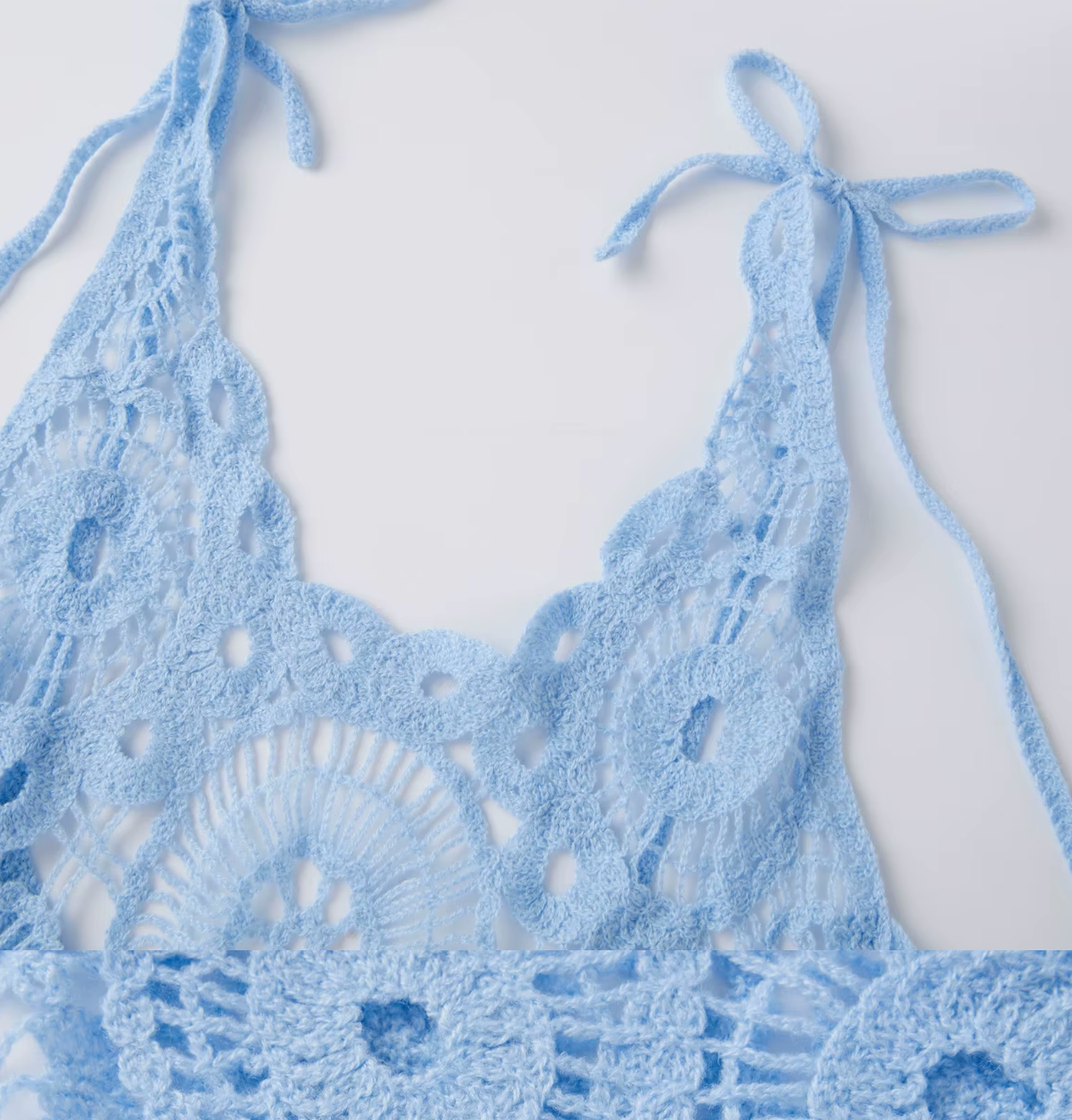 ROBIN EGG BLUE BOHO CROCHET KNIT BEACH COVER UP  DROPS APRIL 15TH