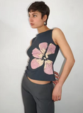 Summer Breeze Sleeveless Flower Shell (Color Options)