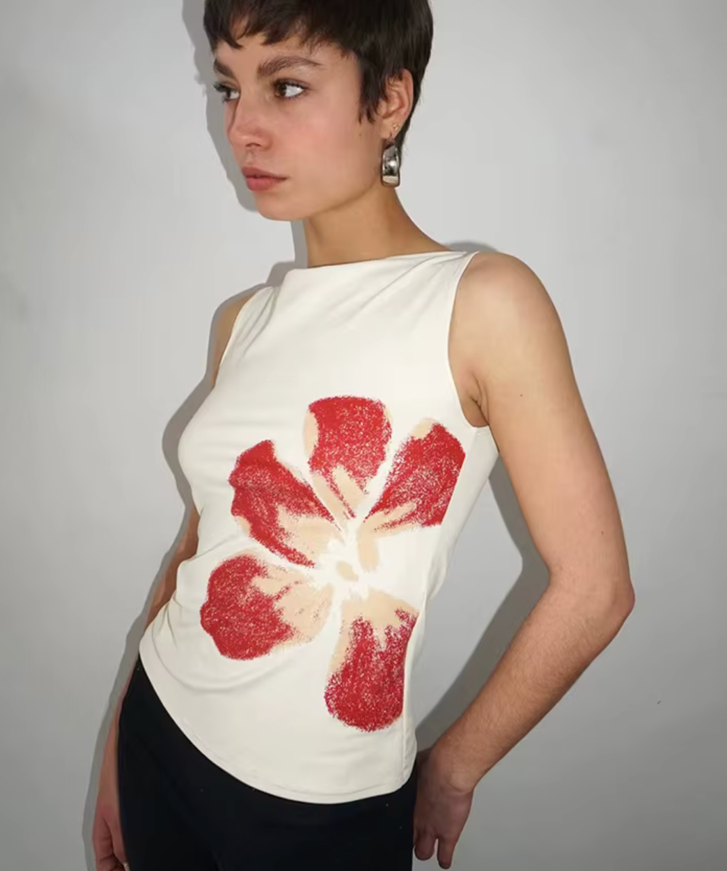 Summer Breeze Sleeveless Flower Shell (Color Options)