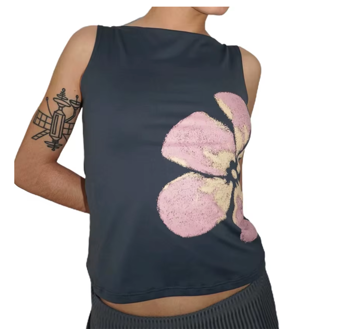 Summer Breeze Sleeveless Flower Shell (Color Options)