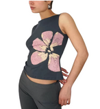 Summer Breeze Sleeveless Flower Shell (Color Options)