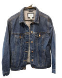 Hippie Bohemian RETRO VINTAGE Love Me Love Me Not Embroidered Denim Jacket 2002