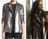 Vintage PRETTY LITTLE LIARS TREND SETTER MOTO Sequins Mural Jacket 2010