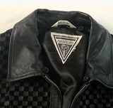 Vintage Marvin Richards Basketweave Leather Jacket 1988
