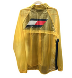 Vintage  90s Tommy Hilfiger Athletics Yellow Rain Jacket Windbreaker Flag Logo Med.