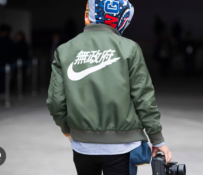 Vintage NIKE Anarchy Tokyo Streetwear Big Sam Bomber Jacket