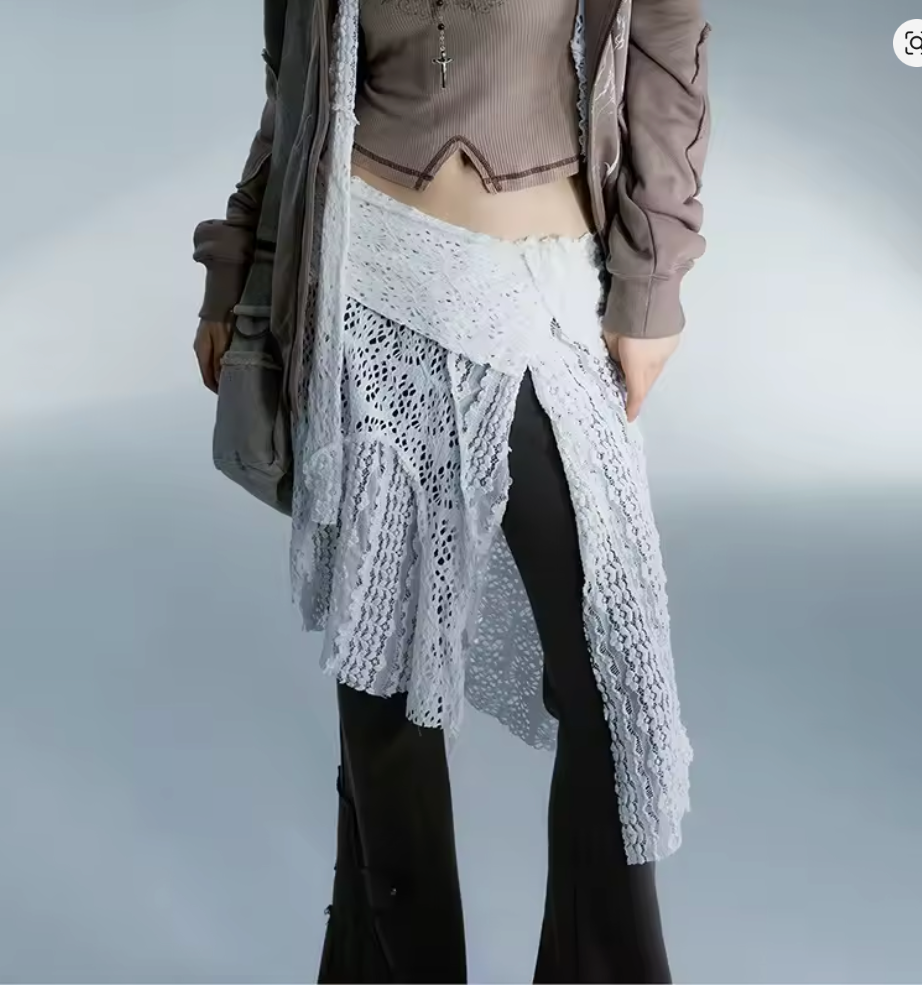 IVORY LACE WRAP BEACHWEAR