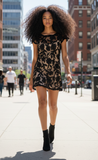 Stunning OverLay Lace Black Mini Cocktail Dress   Deadstock