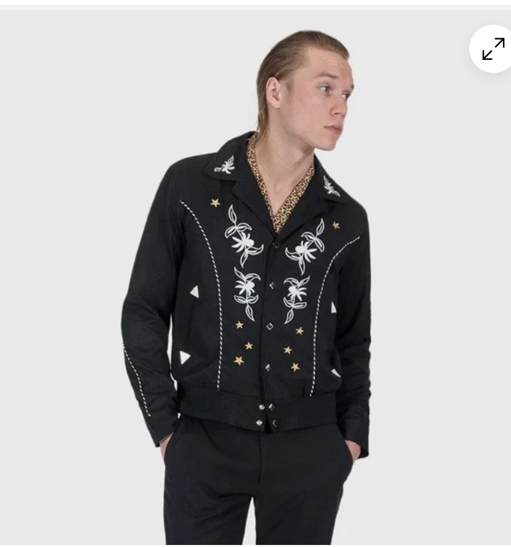 STRAIGHT TO HELL MENS  EMBROIDERED GABERDINE JACKET DeadStock