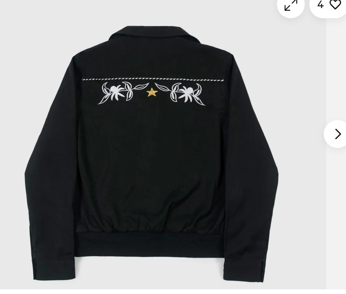 STRAIGHT TO HELL MENS  EMBROIDERED GABERDINE JACKET DeadStock