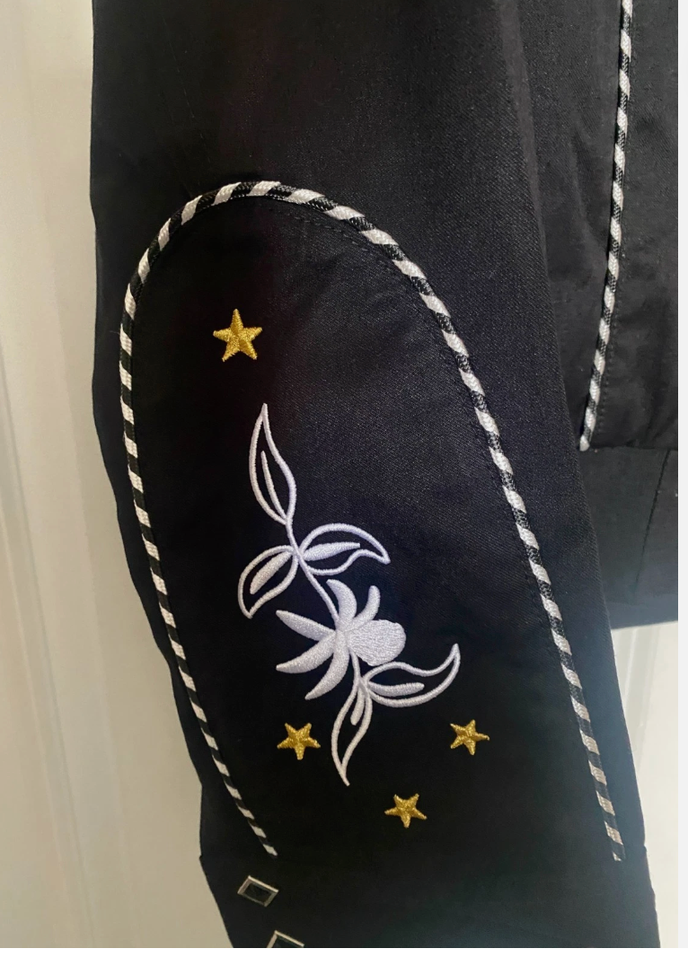 STRAIGHT TO HELL MENS  EMBROIDERED GABERDINE JACKET DeadStock