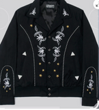 STRAIGHT TO HELL MENS  EMBROIDERED GABERDINE JACKET DeadStock