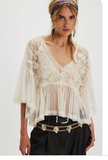 Loose Oversized Lace Sheer PEARL Top