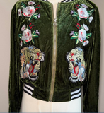 Emerald Green Vintage Bomber Varsity Jacket by 365