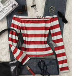 Y2K STRIPE WINGED HEART OFF THE SHOULDER TOP (COLOR OPTIONS)
