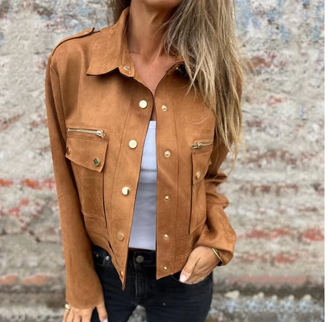 Timeless Ultra Suede Crop Jacket (Color Options)