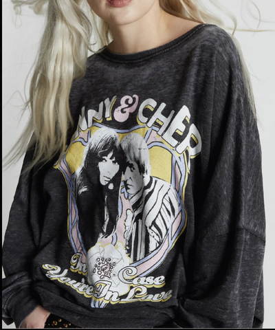 SONNY AND CHER BURNOUT SWEATSHIRT