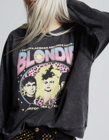 BLONDIE LIVE 1982 DISTRESSED SWEATSHIRT
