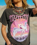 Led Zepplin Gray Mineral Wash Tee