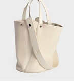 GENUINE LEATHER PEARL BUCKET BAG