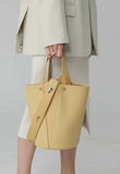 Genuine Leather LEMON Bucket Bag