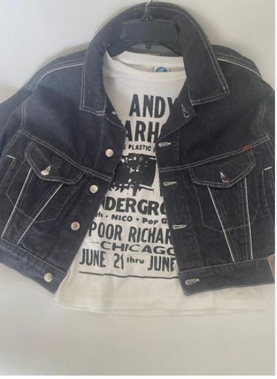 Vintage Fiorucci Black Denim Jacket 80s