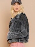 Distressed Corduroy Rider Jacket (Color Options)
