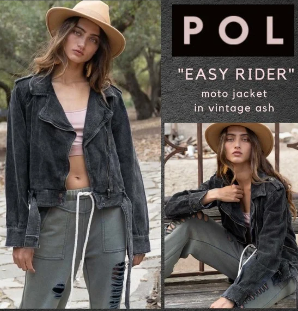 Distressed Corduroy Rider Jacket (Color Options)