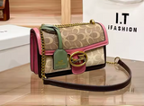 Leather Mini Clutch Monogrammed Crossbody