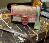 Leather Mini Clutch Monogrammed Crossbody