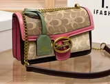 Leather Mini Clutch Monogrammed Crossbody